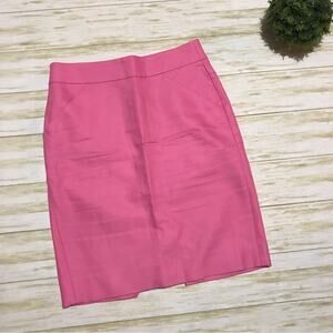 J Crew The Pencil Skirt Classic Bubblegum Barbie Pink Women’s Size 0